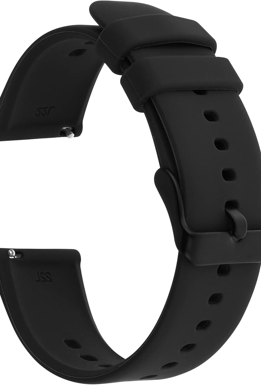 TIESOME Silicone Watch Bands, Quick Release Waterproof Soft Rubber Replacement Straps with Silver Plated Stainless Steel Buckle Compatible with Sport Watch for Men Women