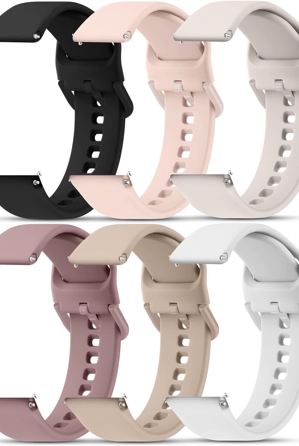 Meliya Veryfit Smart Watch Bands for IDW13, IDW16, IDW19 Smartwatch, 6 Pack 22mm Soft Silicone Sport Band for Fitpolo IDW13/Woneligo W13/FITVII HM57, ENOMIR/TOOBUR/MILOUZ/Gydom/Faweio/Veryfit IDW19