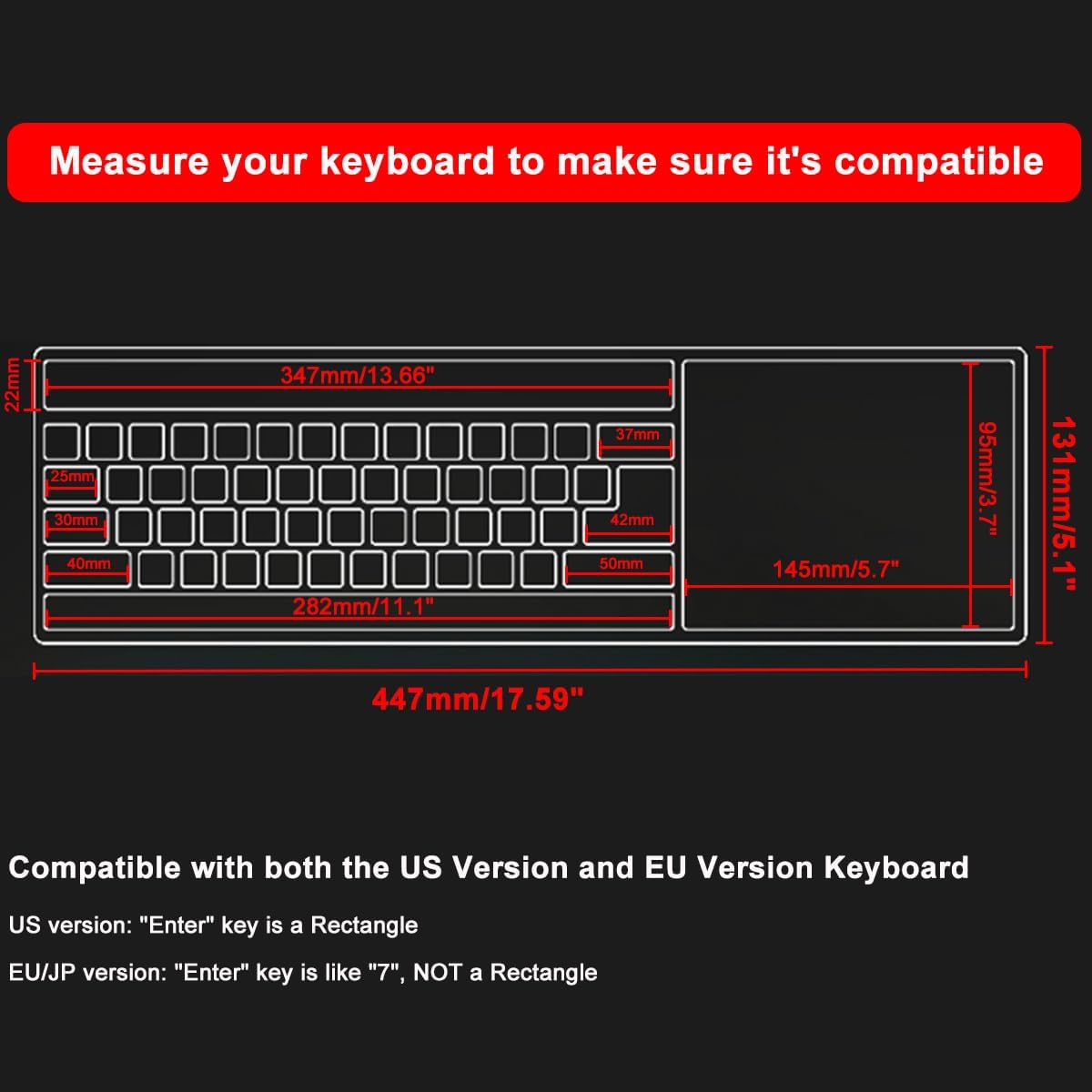 (2 Pack) Universal Clear Anti-Dust Keyboard Skin Protector Cover for 104/107 Keys Standard Desktop Keyboard Reusable Waterproof Keyboard Cover - Image 2