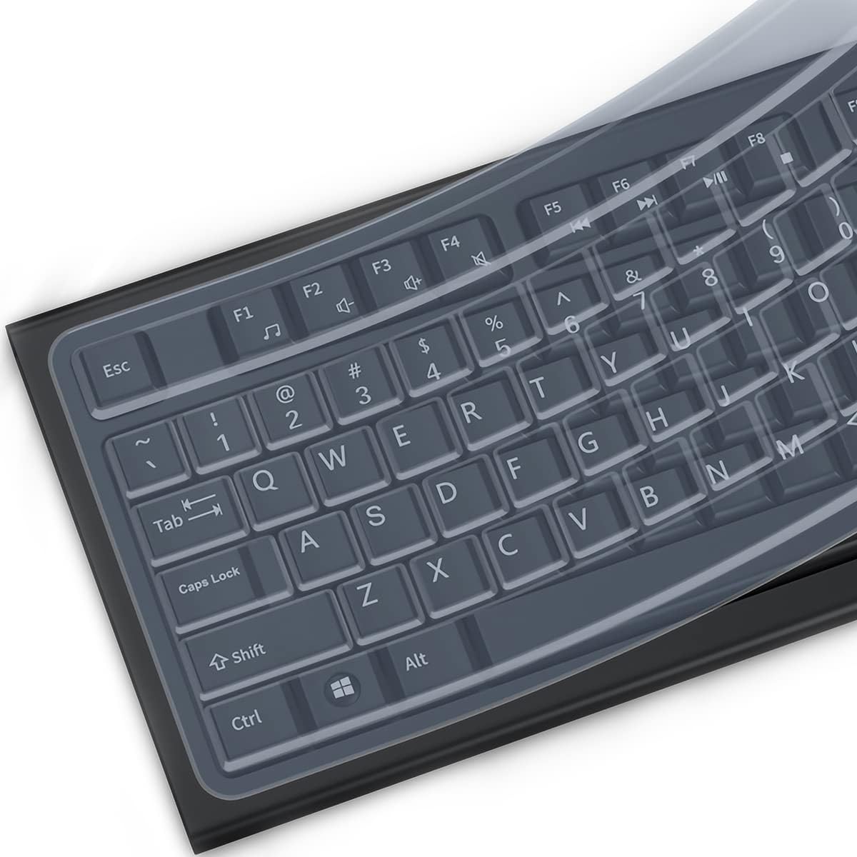 (2 Pack) Universal Clear Anti-Dust Keyboard Skin Protector Cover for 104/107 Keys Standard Desktop Keyboard Reusable Waterproof Keyboard Cover - Image 5