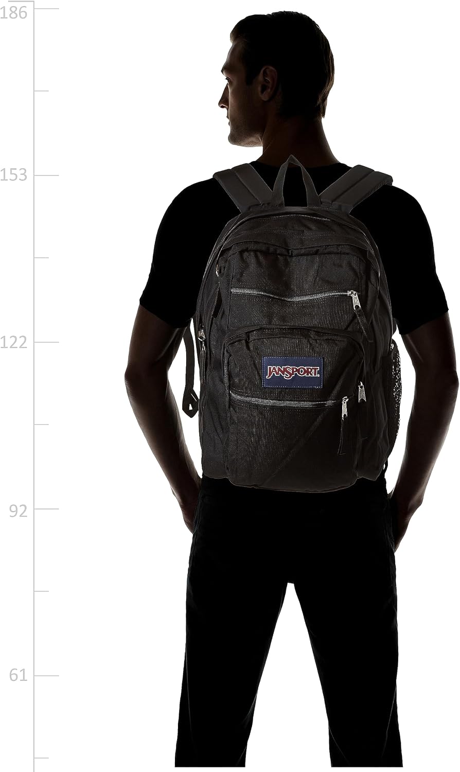 JanSport Laptop Backpack - Computer Bag with 2 Compartments, Ergonomic Shoulder Straps, 15” Laptop Sleeve, Haul Handle - Black - Image 3