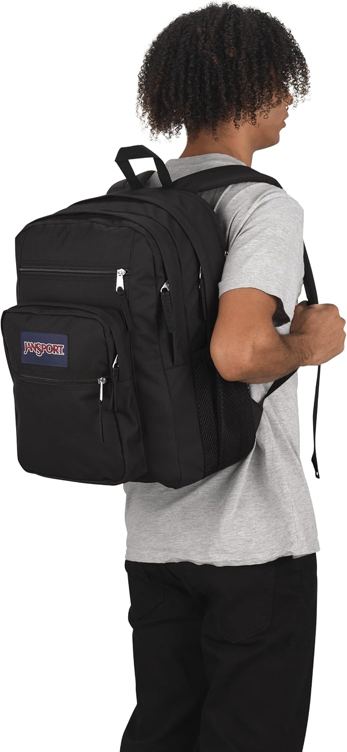 JanSport Laptop Backpack - Computer Bag with 2 Compartments, Ergonomic Shoulder Straps, 15” Laptop Sleeve, Haul Handle - Black - Image 7