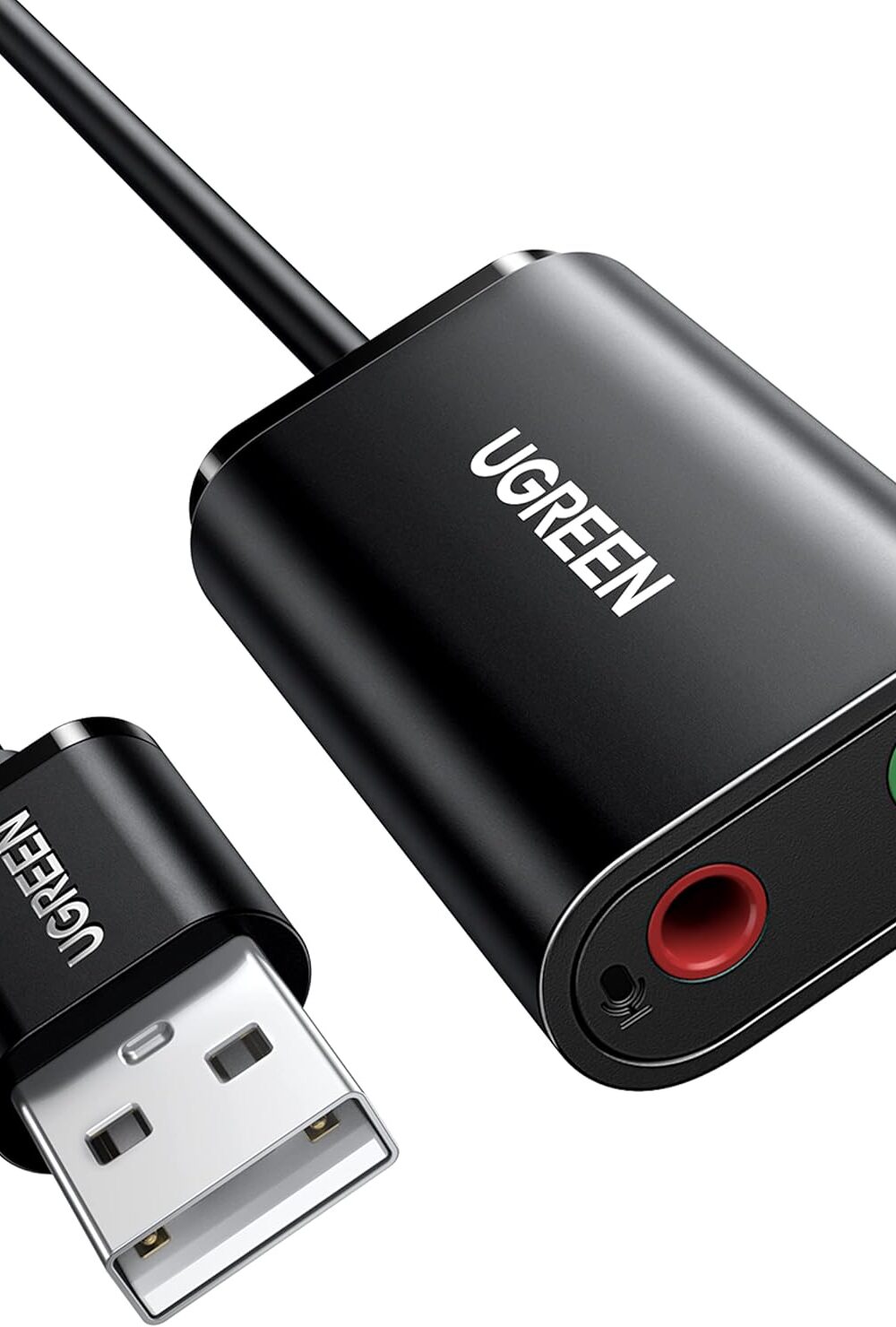 UGREEN UGREEN USB Sound Card Adapter with TRS 3.5mm Headphone & Mics | USB to Aux 3.5mm External Audio Converter for Windows Mac Linux PC Laptops Desktops PS5 Switch 2