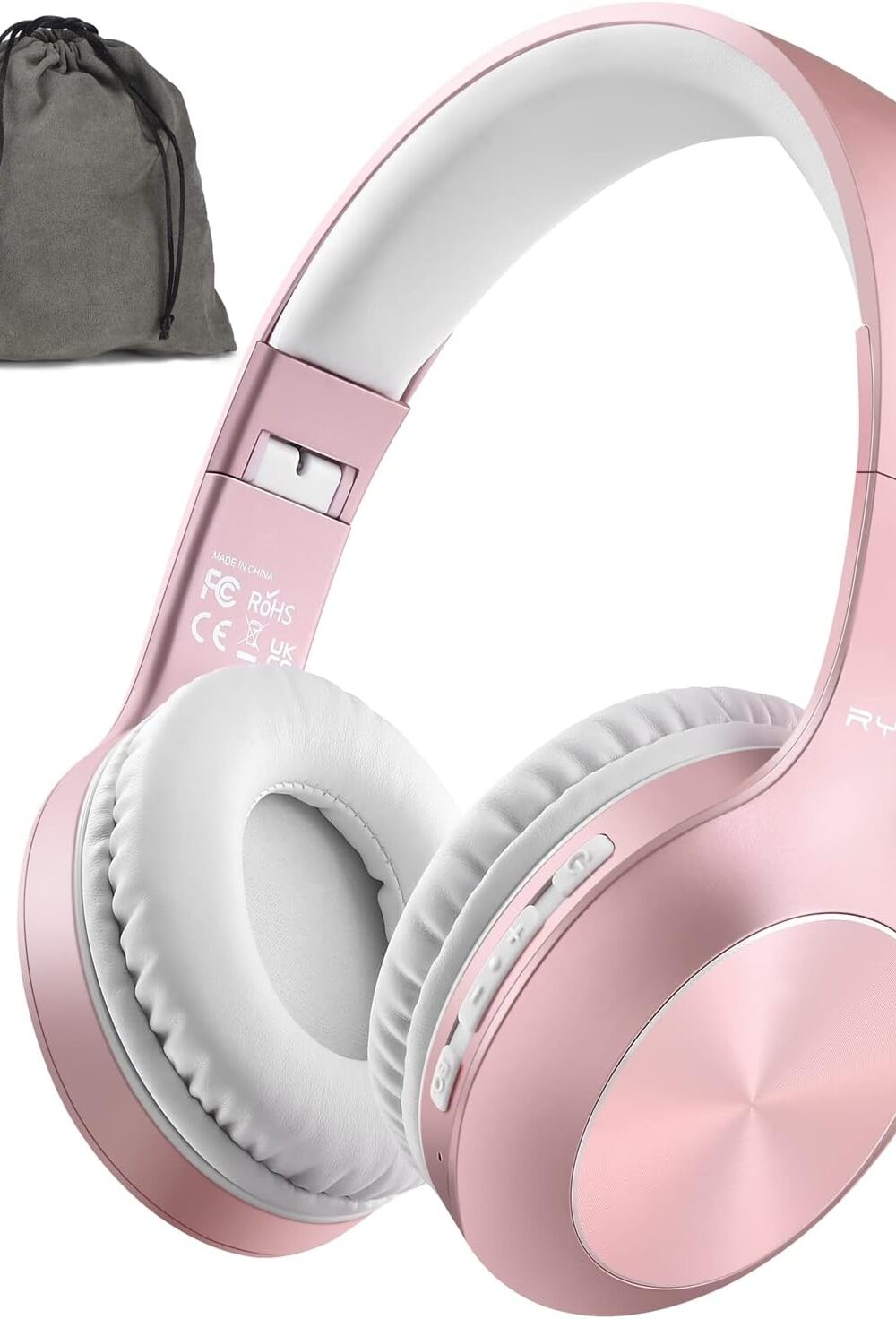 Rydohi Wireless Bluetooth Headphones Over Ear 68H Playtime HiFi Stereo Headset with Microphone and 3EQ Modes Foldable Bluetooth V5.3 Headphones for Travel Smartphone Computer Laptop