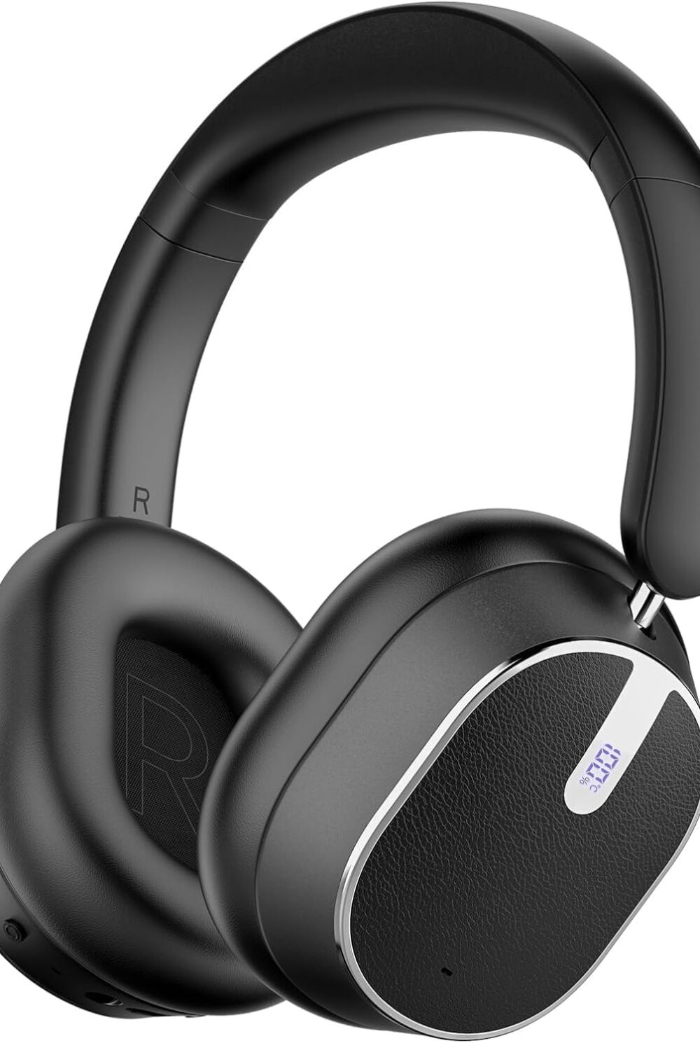 Hybrid Active Noise Cancelling Bluetooth Headphones Wireless Headphones | Over Ear, 120H Playtime, Hi-Res Audio, Deep Bass, Memory Foam Ear Cups for Home Office Travel Black